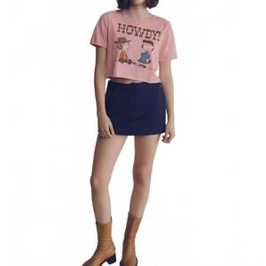 NEW PEOPLE OF LEISURE peanuts howdy partner tee in pink